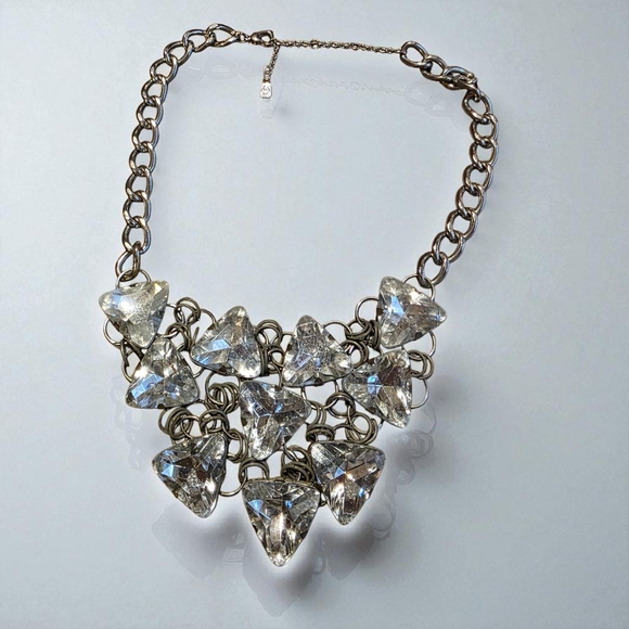 Jennifer Lopez Silver Statement Necklace - Picture 1 of 4